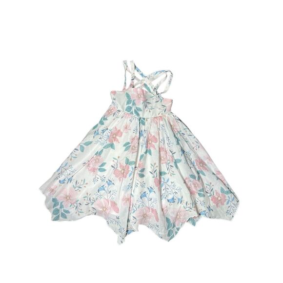 Rachel Zoe Garden Dress 2T Handkerchief Hem Floral Print Sleeveless Party Vacay - Picture 6 of 11